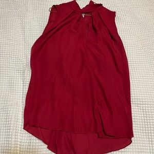 Red blouse sleeveless